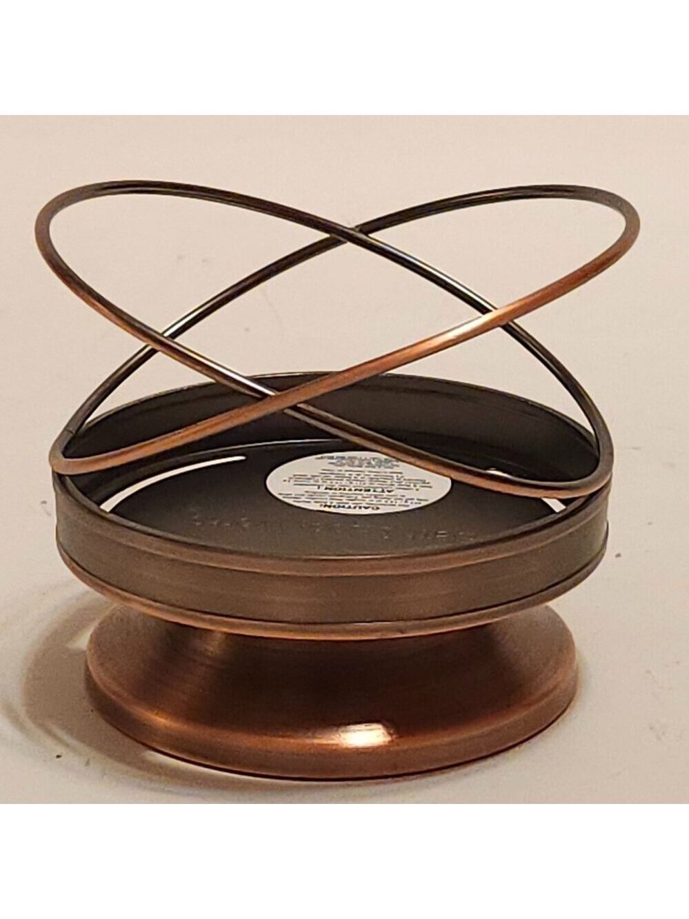 RETRO Bath & Body Works brushed bronze 3-wick candle holder Italian Ciao BNWT